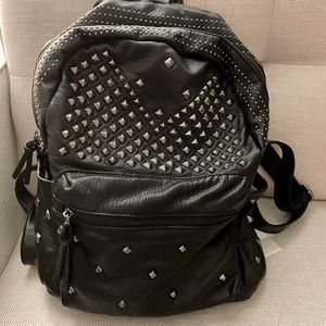Carlos Santana Vegan leather studded backpack